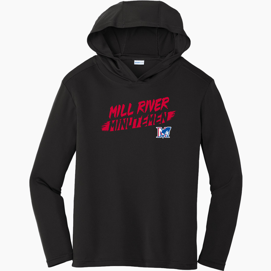 MILL RIVER UNION HIGH SCHOOL MINUTEMEN Sport-Tek Youth PosiCharge Competitor Hooded Pullover
