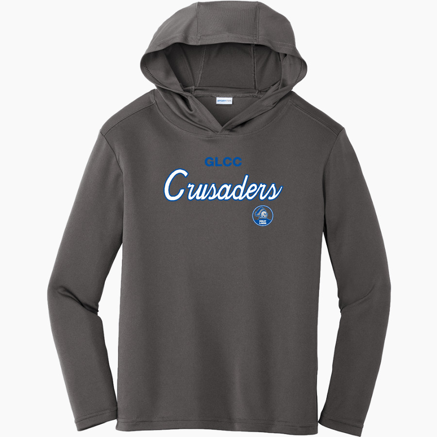 GLCC Crusaders <span class="pdp-name-mascot">Great Lakes Christian College Crusaders</span> Sport-Tek Youth PosiCharge Competitor Hooded Pullover