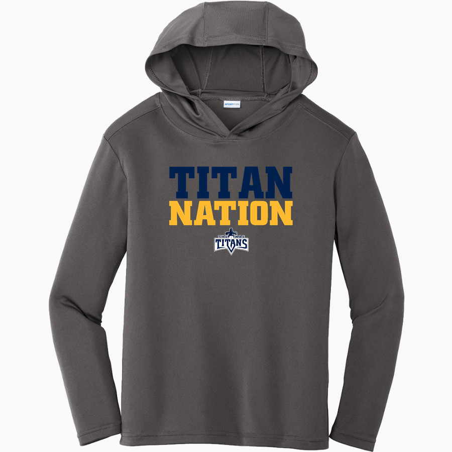 Thomas TITANS <span class="pdp-name-mascot">THOMAS TITANS</span> Sport-Tek Youth PosiCharge Competitor Hooded Pullover