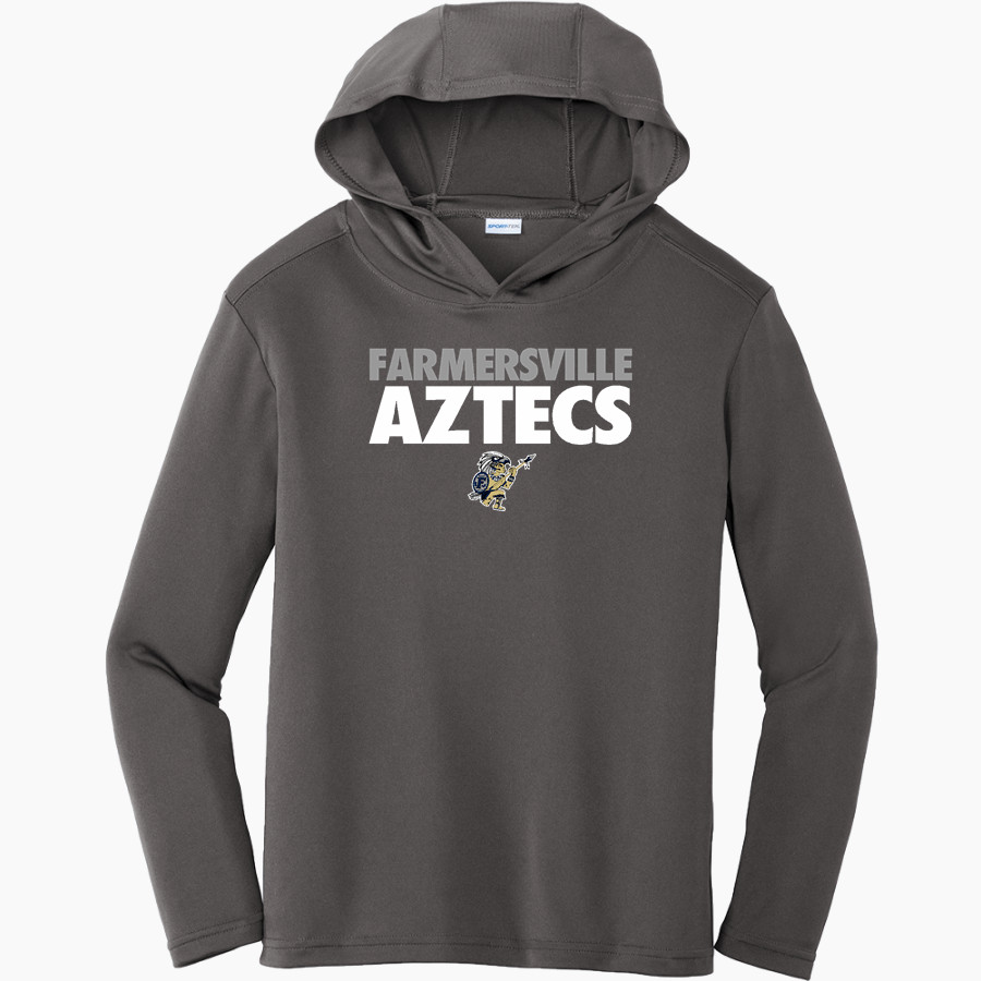 FARMERSVILLE HIGH SCHOOL AZTECS <span class="pdp-name-mascot">FARMERSVILLE AZTECS</span> Sport-Tek Youth PosiCharge Competitor Hooded Pullover