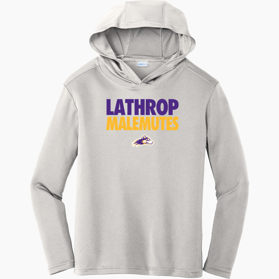 LATHROP HIGH SCHOOL MALEMUTES <span class="pdp-name-mascot">LATHROP MALEMUTES</span> Sport-Tek Youth PosiCharge Competitor Hooded Pullover