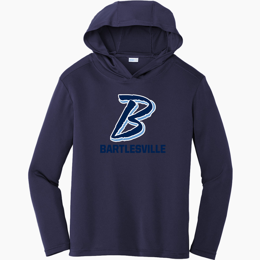 BARTLESVILLE HIGH SCHOOL BRUINS <span class="pdp-name-mascot">BARTLESVILLE BRUINS</span> Sport-Tek Youth PosiCharge Competitor Hooded Pullover