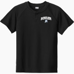 Rivier University Official Store of the Raiders Sport-Tek Youth Posicharge Competitor 2-Button Short-Sleeve Henley Front Thumbnail