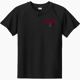 Sport-Tek Youth Posicharge Competitor 2-Button Short-Sleeve Henley