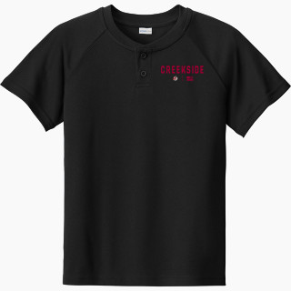 Sport-Tek Youth Posicharge Competitor 2-Button Short-Sleeve Henley