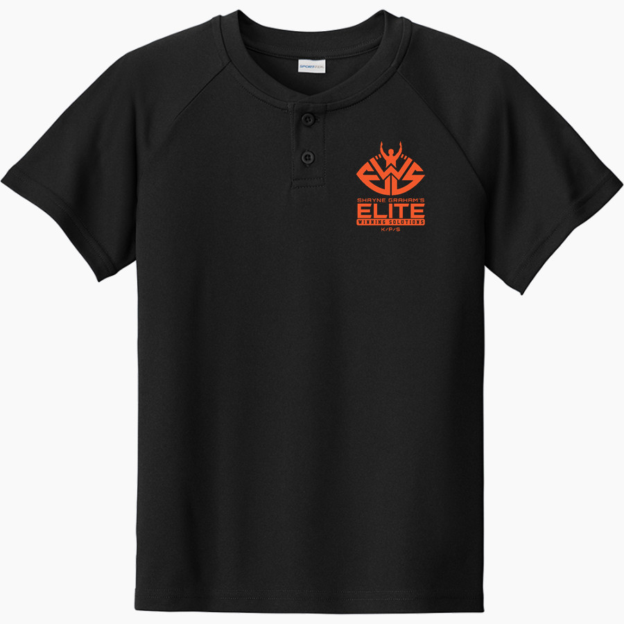 SHAYNE GRAHAM'S ELITE WINNING SOLUTIONS <span class="pdp-name-mascot">SHAYNE GRAHAM'S ELITE WINNING SOLUTIONS</span> Sport-Tek Youth Posicharge Competitor 2-Button Short-Sleeve Henley
