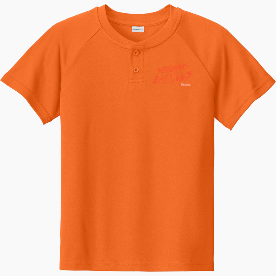 Sequoias Giants <span class="pdp-name-mascot">College of the Sequoias</span> Sport-Tek Youth Posicharge Competitor 2-Button Short-Sleeve Henley