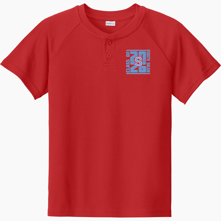 SOUTH SALEM HIGH SCHOOL SAXONS <span class="pdp-name-mascot">SOUTH SALEM SAXONS</span> Sport-Tek Youth Posicharge Competitor 2-Button Short-Sleeve Henley