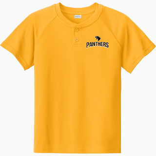 Sport-Tek Youth Posicharge Competitor 2-Button Short-Sleeve Henley