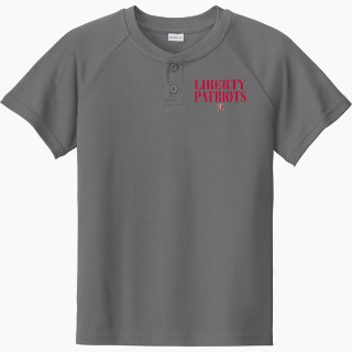 Sport-Tek Youth Posicharge Competitor 2-Button Short-Sleeve Henley