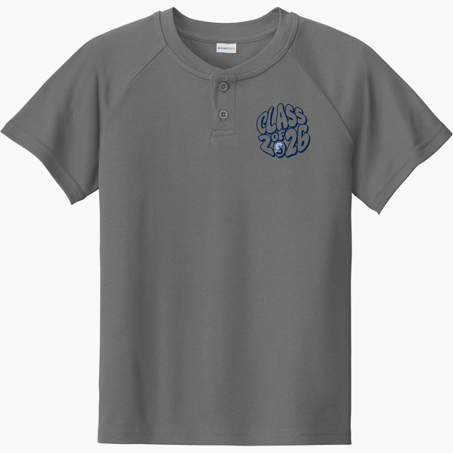Springbrook Blue Devils <span class="pdp-name-mascot">Springbrook Blue Devils</span> Sport-Tek Youth Posicharge Competitor 2-Button Short-Sleeve Henley