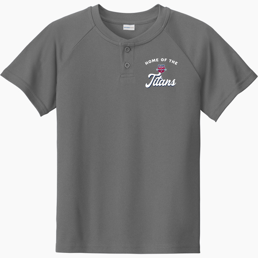 Tesoro Titans <span class="pdp-name-mascot">Tesoro Titans</span> Sport-Tek Youth Posicharge Competitor 2-Button Short-Sleeve Henley