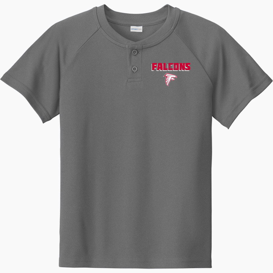CONSTANTINE HIGH SCHOOL FALCONS <span class="pdp-name-mascot">CONSTANTINE FALCONS</span> Sport-Tek Youth Posicharge Competitor 2-Button Short-Sleeve Henley