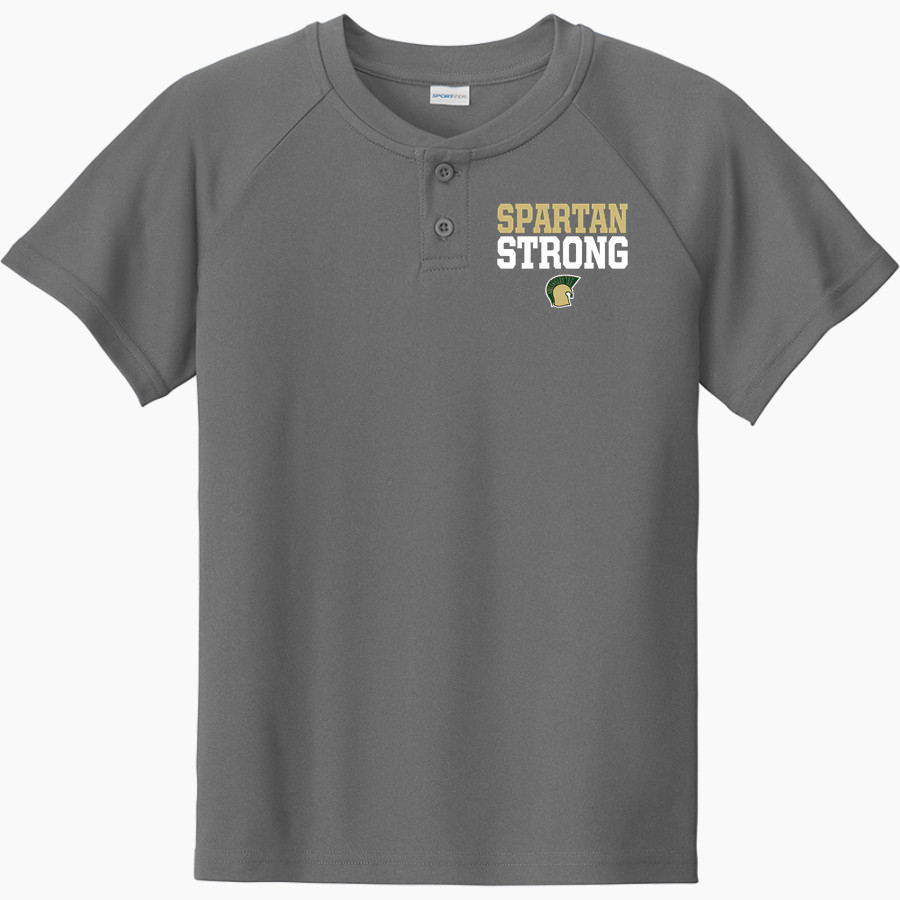 Mayo Spartans <span class="pdp-name-mascot">Mayo Spartans</span> Sport-Tek Youth Posicharge Competitor 2-Button Short-Sleeve Henley