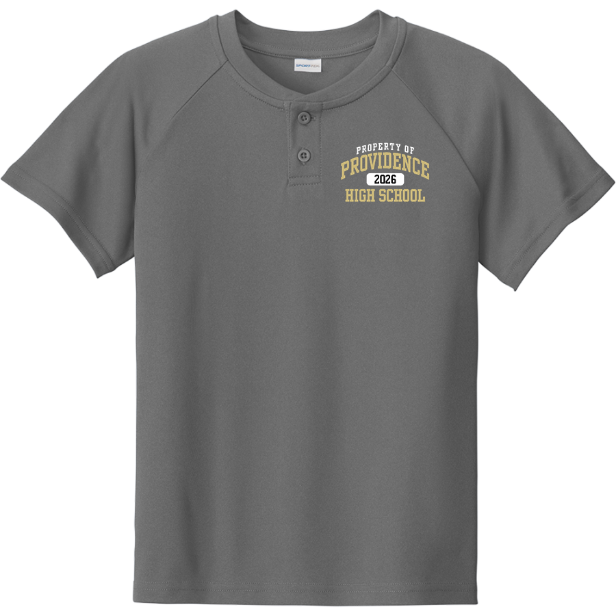 Providence Panthers <span class="pdp-name-mascot">Providence Panthers</span> Sport-Tek Youth Posicharge Competitor 2-Button Short-Sleeve Henley