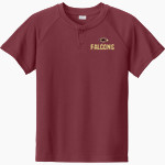 Scotts Valley Falcons Sport-Tek Youth Posicharge Competitor 2-Button Short-Sleeve Henley Front Thumbnail