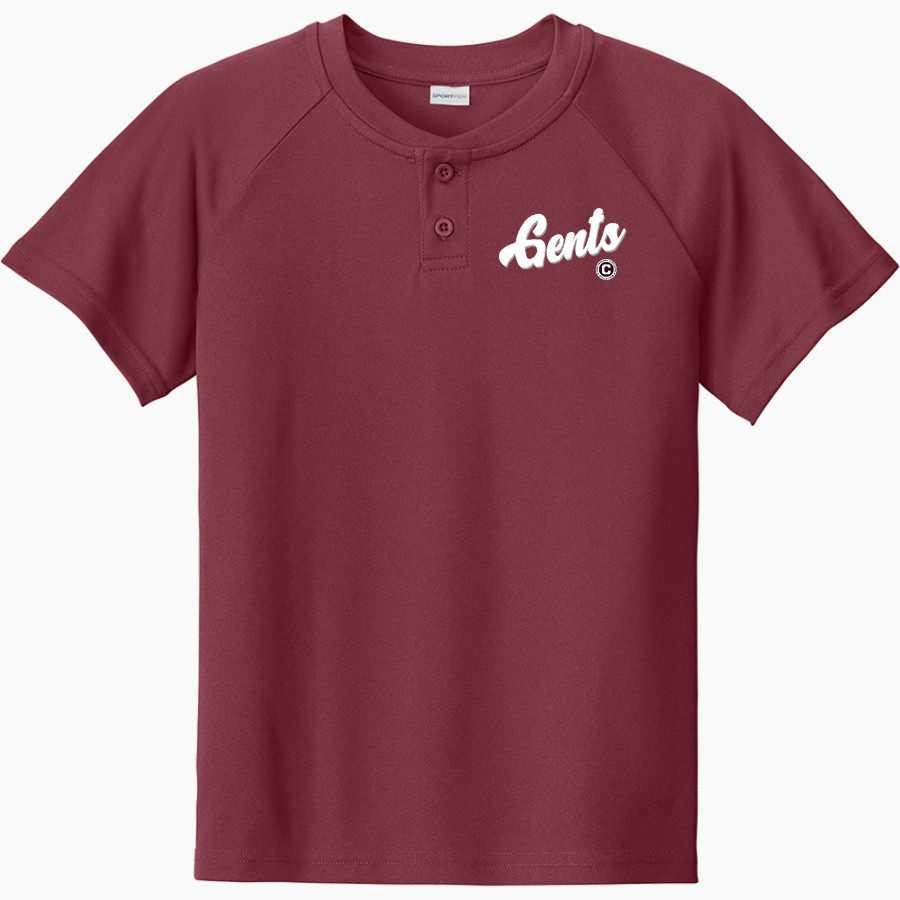 Centenary Gents <span class="pdp-name-mascot">Centenary Gents</span> Sport-Tek Youth Posicharge Competitor 2-Button Short-Sleeve Henley