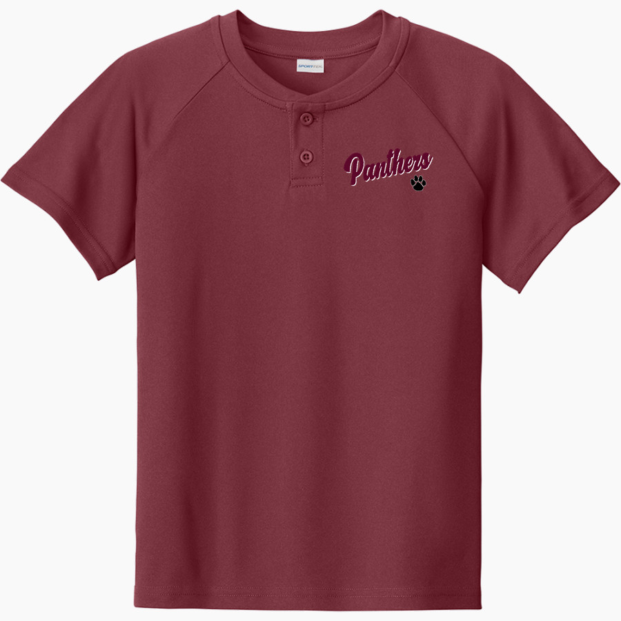Peachtree Panthers <span class="pdp-name-mascot">Peachtree Academy Panthers</span> Sport-Tek Youth Posicharge Competitor 2-Button Short-Sleeve Henley