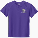 HAYWOOD TOMCATS ONLINE STORE <span class="pdp-name-mascot">HAYWOOD TOMCATS</span> Sport-Tek Youth Posicharge Competitor 2-Button Short-Sleeve Henley Front Thumbnail