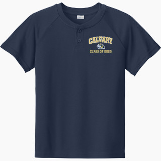 Sport-Tek Youth Posicharge Competitor 2-Button Short-Sleeve Henley