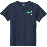 Chesapeake College Skipjacks <span class="pdp-name-mascot">Chesapeake Skipjacks</span> Sport-Tek Youth Posicharge Competitor 2-Button Short-Sleeve Henley Front Thumbnail