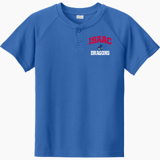 Sport-Tek Youth Posicharge Competitor 2-Button Short-Sleeve Henley