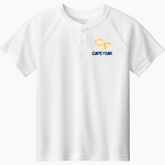 Cape Fear Colts <span class="pdp-name-mascot">Cape Fear Colts</span> Sport-Tek Youth Posicharge Competitor 2-Button Short-Sleeve Henley Front Thumbnail