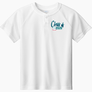 Sport-Tek Youth Posicharge Competitor 2-Button Short-Sleeve Henley