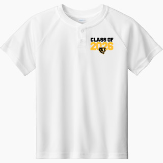 Sport-Tek Youth Posicharge Competitor 2-Button Short-Sleeve Henley