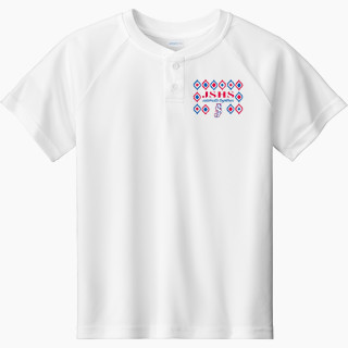 Sport-Tek Youth Posicharge Competitor 2-Button Short-Sleeve Henley