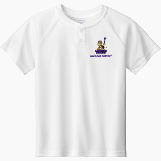 Sport-Tek Youth Posicharge Competitor 2-Button Short-Sleeve Henley