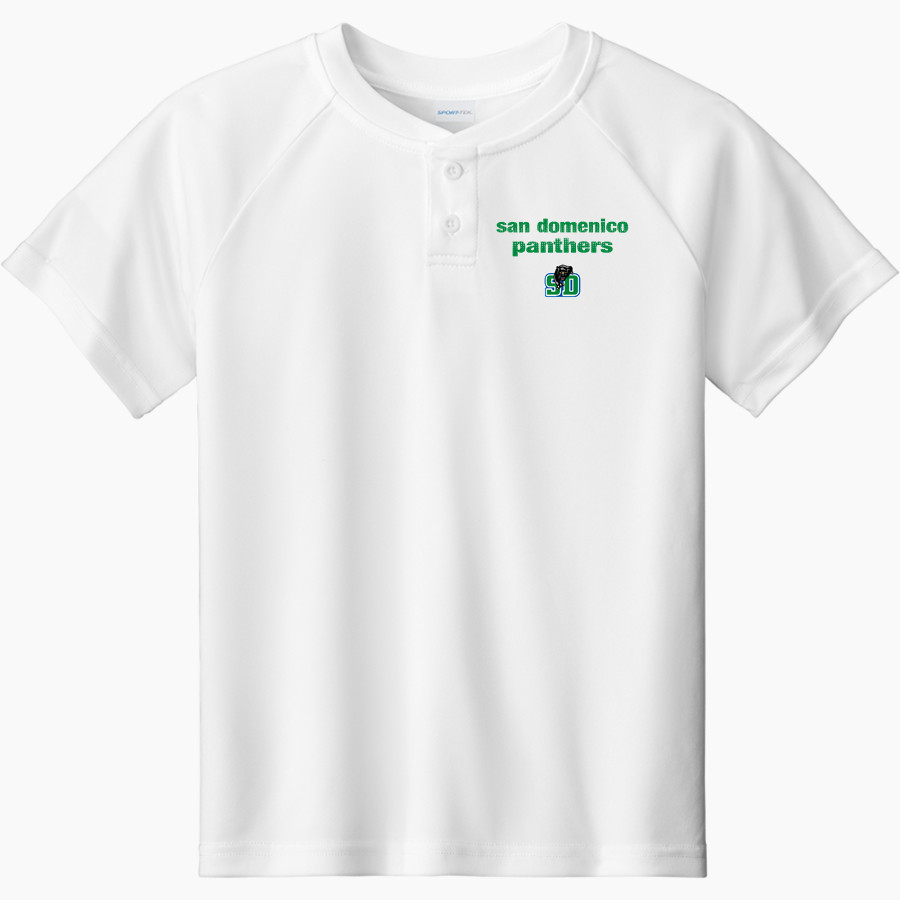 San Domenico Panthers <span class="pdp-name-mascot">San Domenico Panthers</span> Sport-Tek Youth Posicharge Competitor 2-Button Short-Sleeve Henley