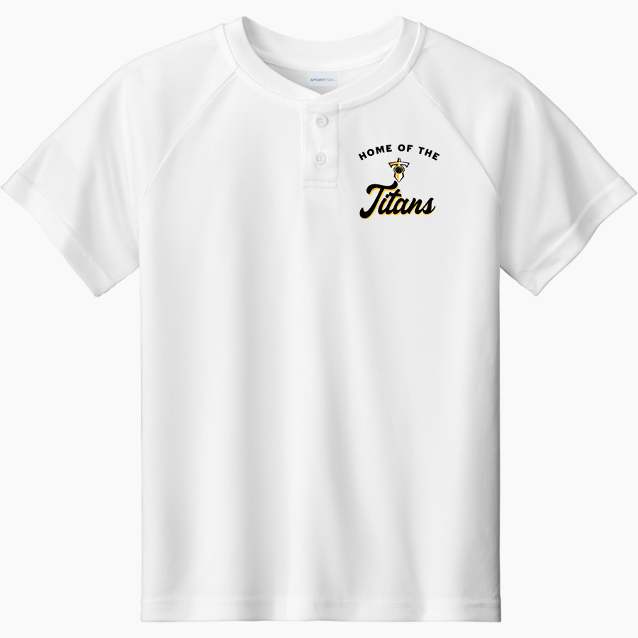 Colorado Titans The Official Online Store Sport-Tek Youth Posicharge Competitor 2-Button Short-Sleeve Henley