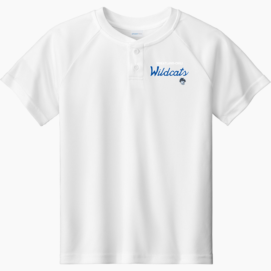 Wheatland-Chili Wildcats Sport-Tek Youth Posicharge Competitor 2-Button Short-Sleeve Henley