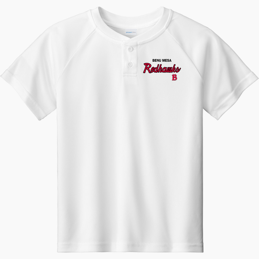 Benedictine University Mesa Redhawks <span class="pdp-name-mascot">Benedictine University Redhawks</span> Sport-Tek Youth Posicharge Competitor 2-Button Short-Sleeve Henley