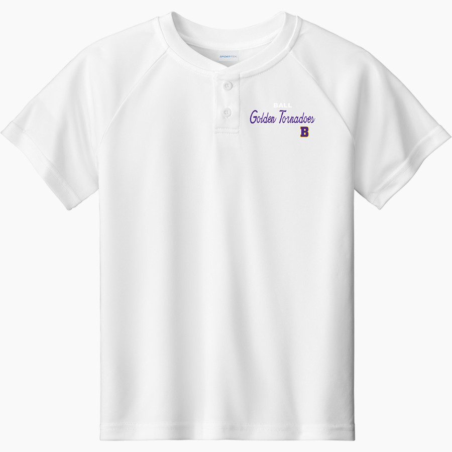BALL HIGH SCHOOL GOLDEN TORNADOES <span class="pdp-name-mascot">BALL GOLDEN TORNADOES</span> Sport-Tek Youth Posicharge Competitor 2-Button Short-Sleeve Henley