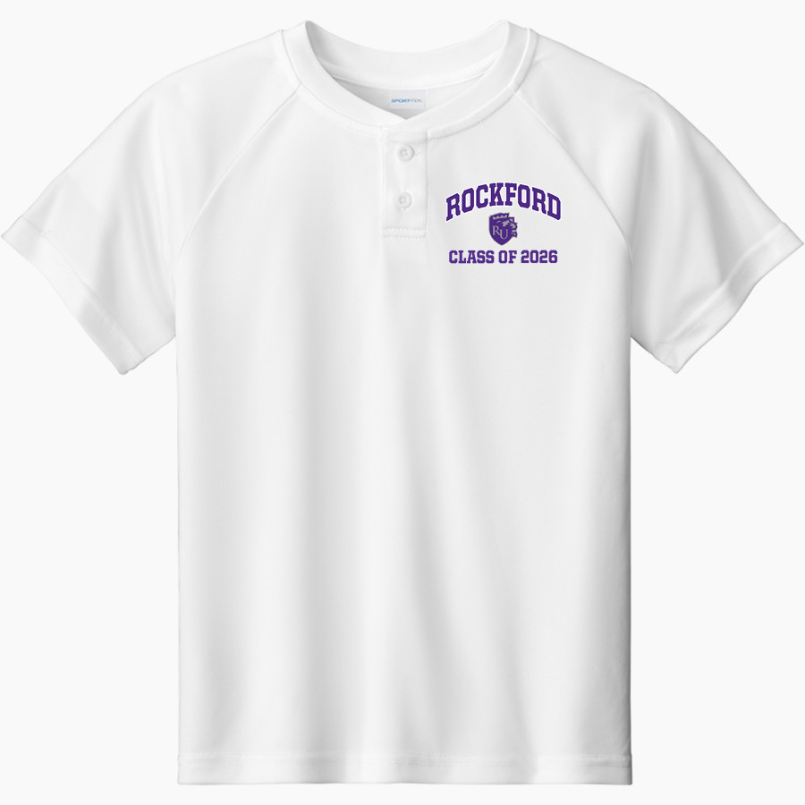 Rockford Regents <span class="pdp-name-mascot">Rockford Regents</span> Sport-Tek Youth Posicharge Competitor 2-Button Short-Sleeve Henley