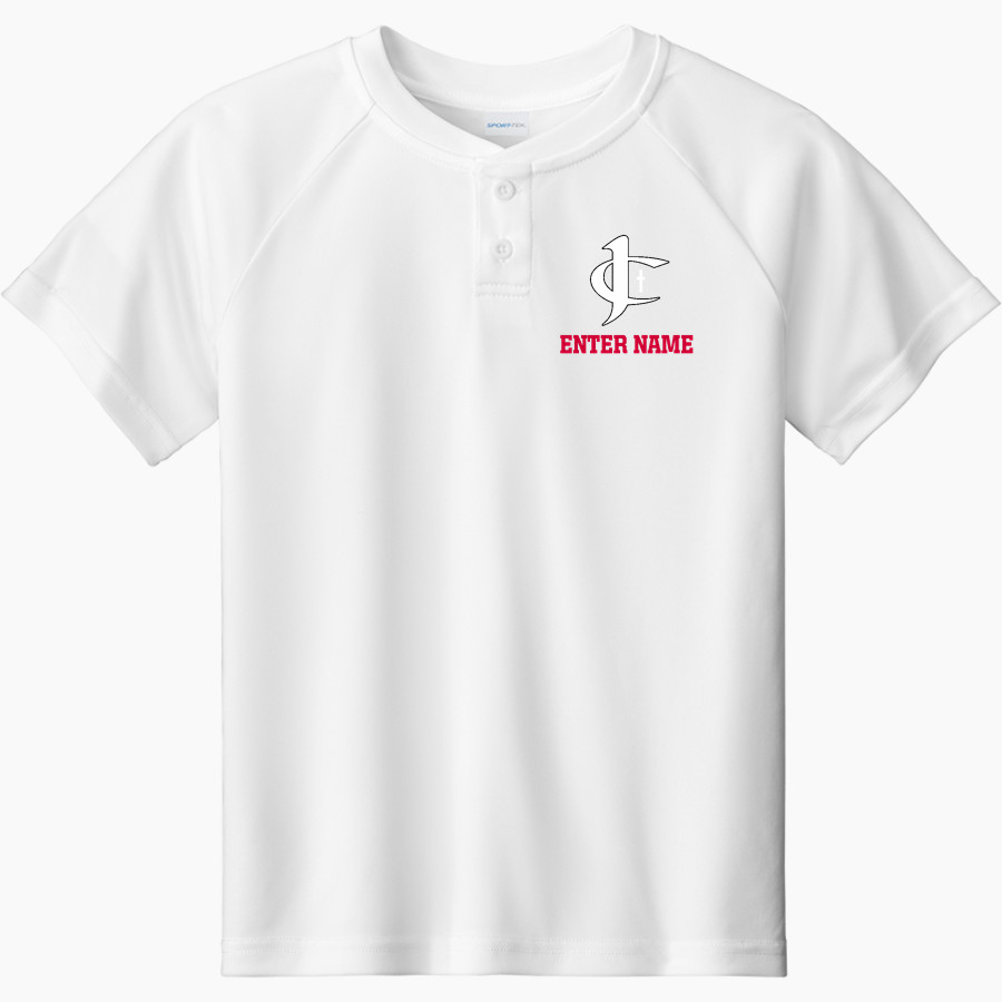 Jupiter Christian Eagles Sport-Tek Youth Posicharge Competitor 2-Button Short-Sleeve Henley