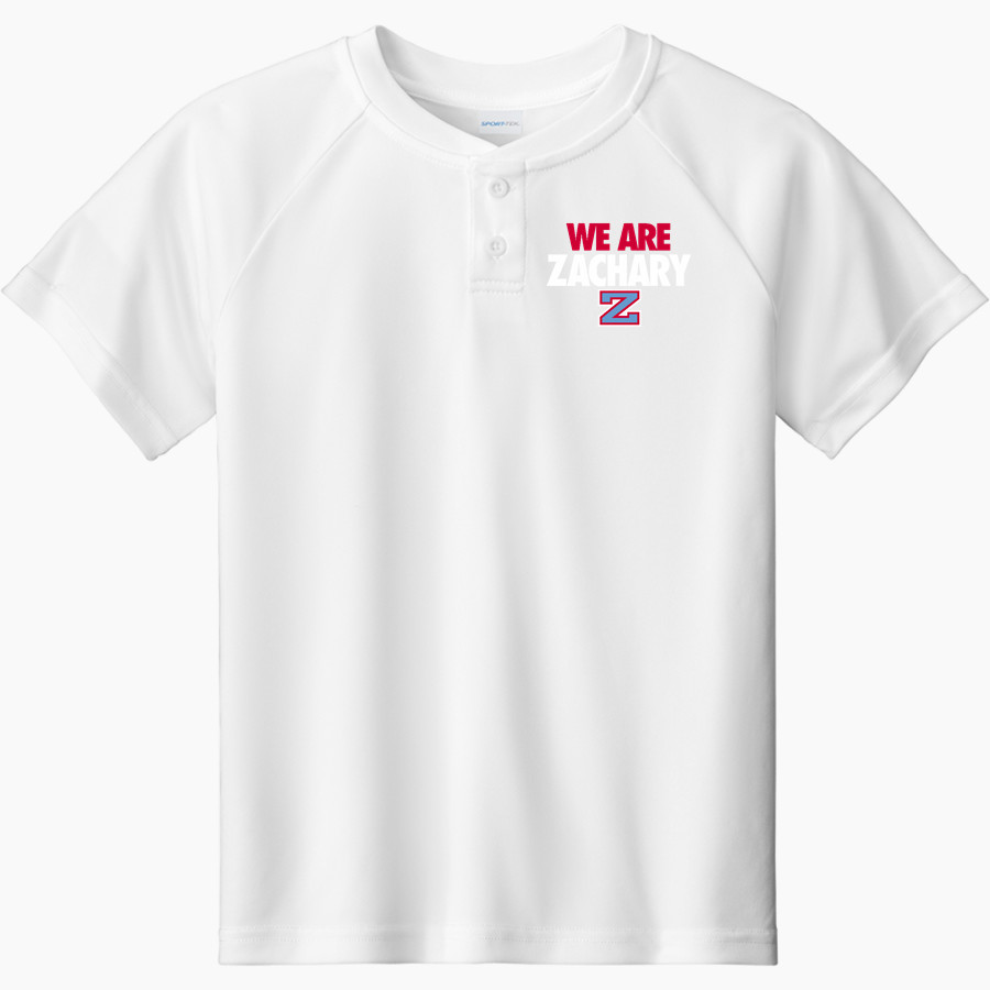Zachary Broncos <span class="pdp-name-mascot">Zachary Broncos</span> Sport-Tek Youth Posicharge Competitor 2-Button Short-Sleeve Henley