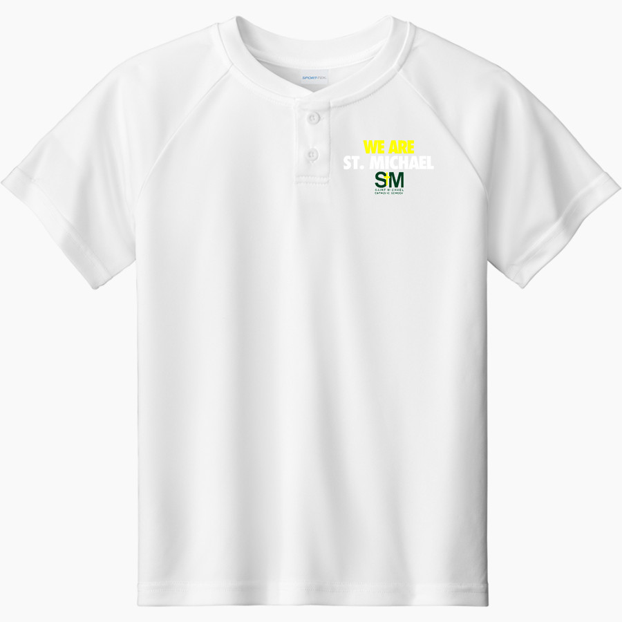 St. Michael Gators Sport-Tek Youth Posicharge Competitor 2-Button Short-Sleeve Henley