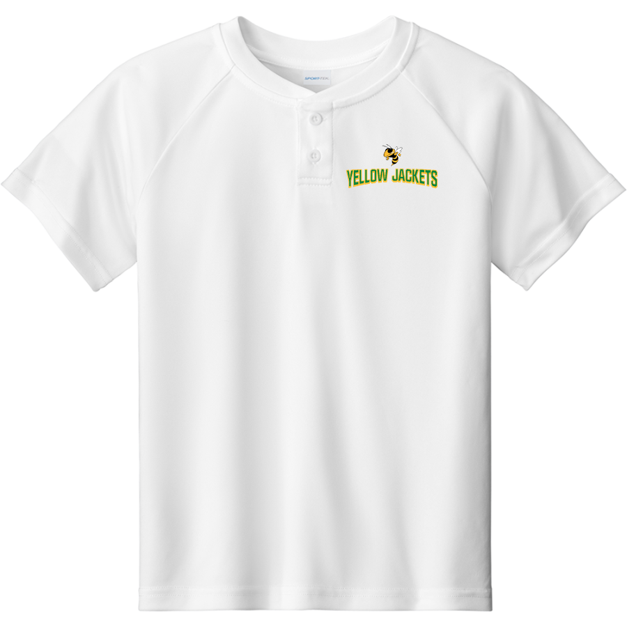 WINDSOR HIGH SCHOOL YELLOW JACKETS <span class="pdp-name-mascot">WINDSOR YELLOW JACKETS</span> Sport-Tek Youth Posicharge Competitor 2-Button Short-Sleeve Henley