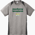 Monterey Toreadores <span class="pdp-name-mascot">Monterey Toreadores</span> Sport-Tek Youth Short Sleeve Colorblock Contender Tee Front Thumbnail