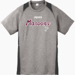 PERRY HIGH SCHOOL MAROONS <span class="pdp-name-mascot">PERRY MAROONS</span> Sport-Tek Youth Short Sleeve Colorblock Contender Tee Front Thumbnail