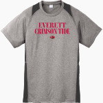 EVERETT HIGH SCHOOL CRIMSON TIDE Sport-Tek Youth Short Sleeve Colorblock Contender Tee Front Thumbnail