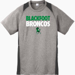 Blackfoot Broncos Sport-Tek Youth Short Sleeve Colorblock Contender Tee Front Thumbnail
