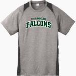 Franklin Falcons Sport-Tek Youth Short Sleeve Colorblock Contender Tee Front Thumbnail
