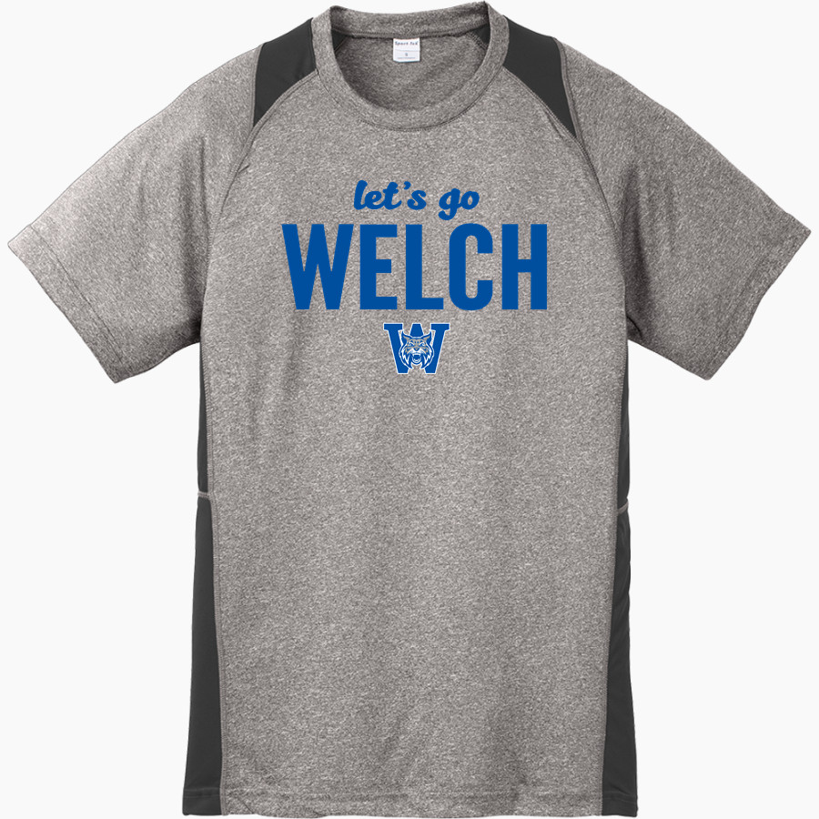WELCH HIGH SCHOOL WILDCATS Sport-Tek Youth Short Sleeve Colorblock Contender Tee