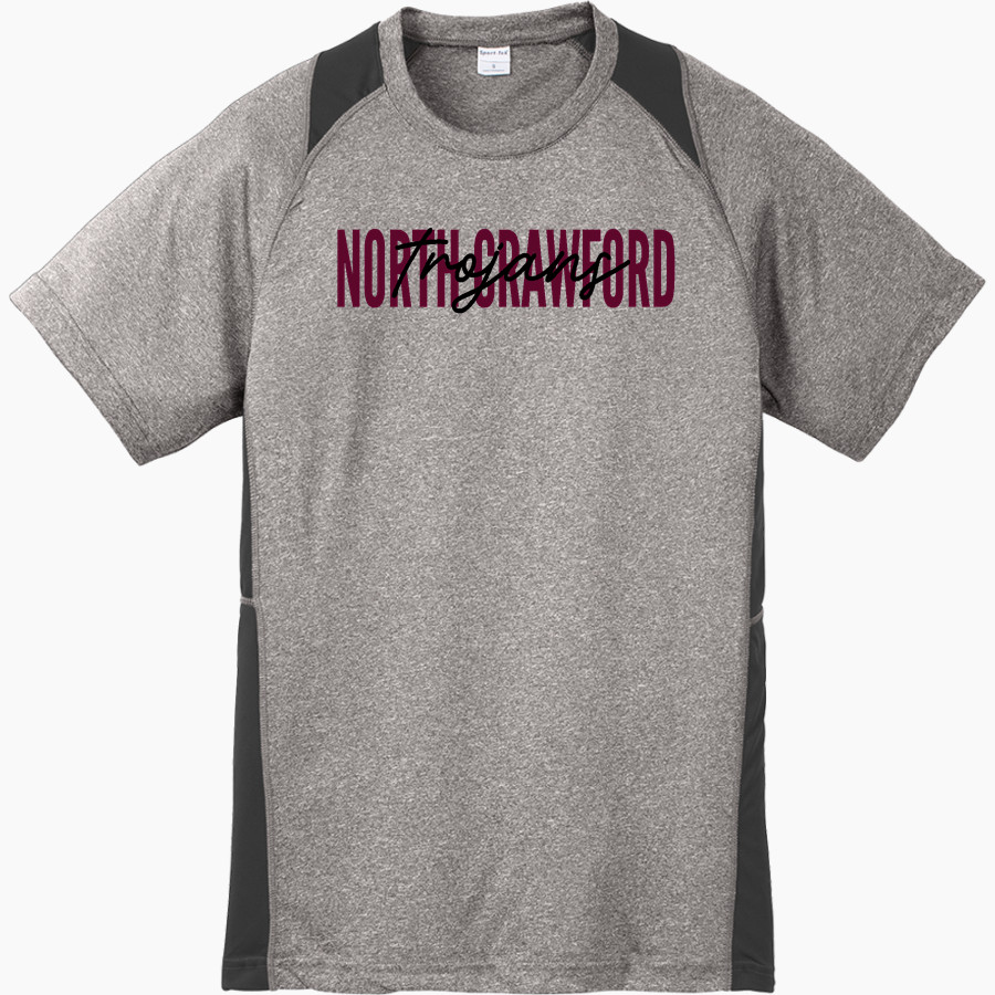 North Crawford Trojans Sport-Tek Youth Short Sleeve Colorblock Contender Tee