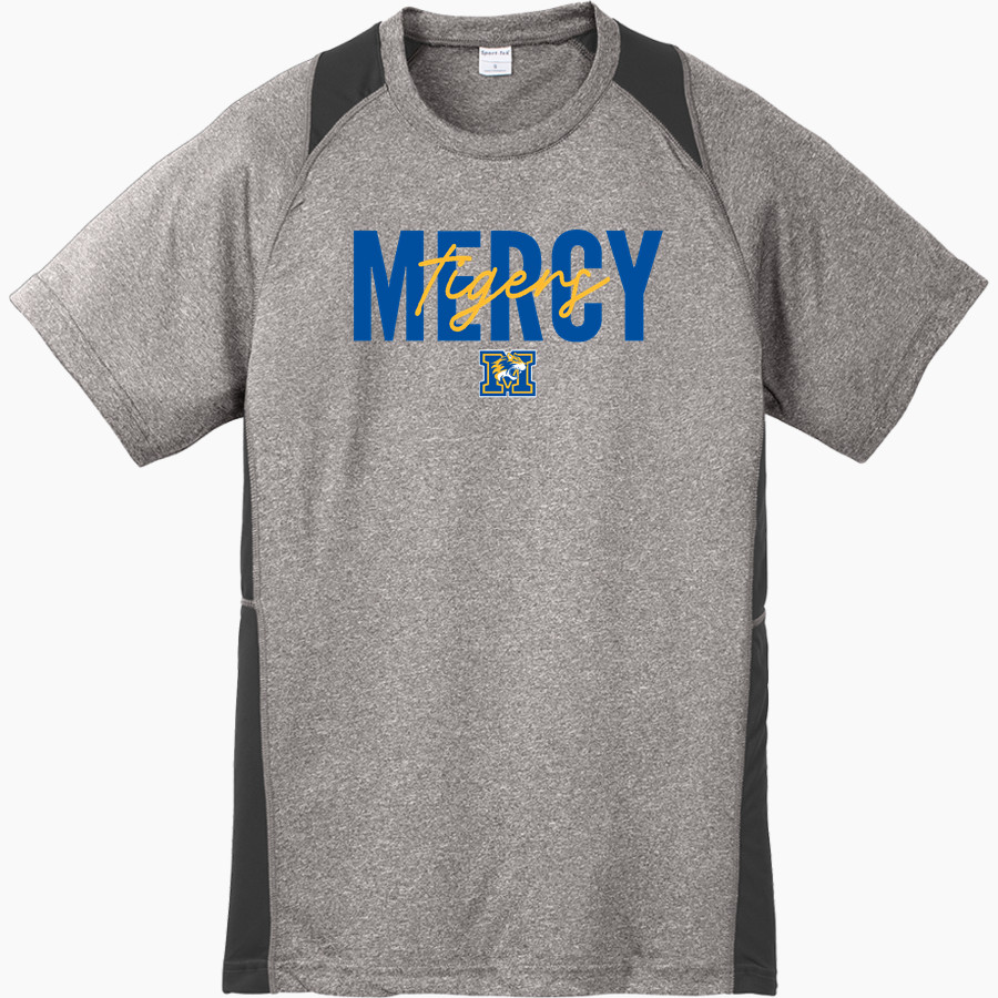 Mercy High School Tigers Online Store Sport-Tek Youth Short Sleeve Colorblock Contender Tee