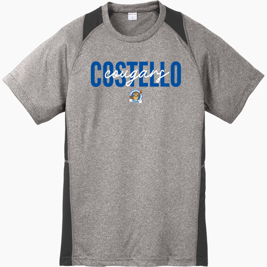 Costello Cougars <span class="pdp-name-mascot">Costello Elementary School Cougars</span> Sport-Tek Youth Short Sleeve Colorblock Contender Tee